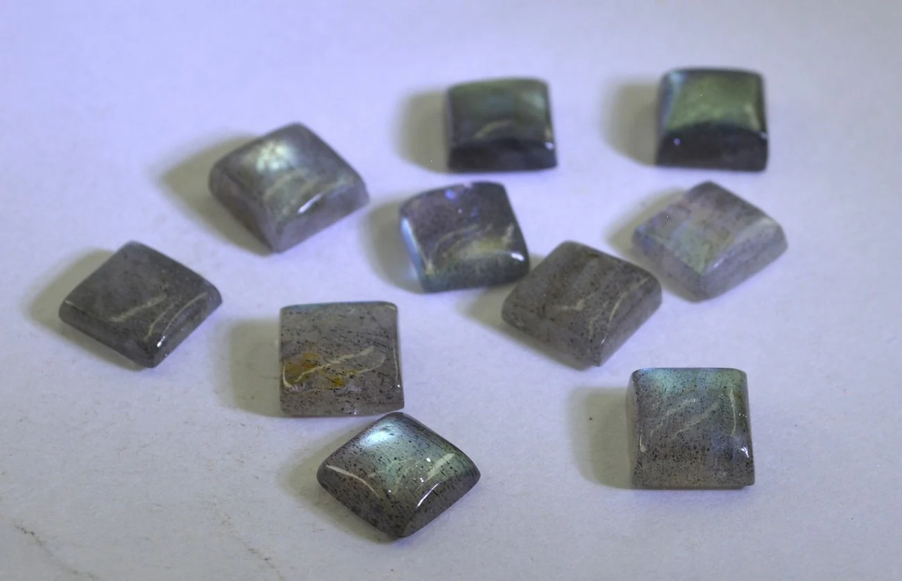 superb Labradorite cabochon Square 3x3 mm Loose Gemstones STLABCBSQ3x3 - Image 4