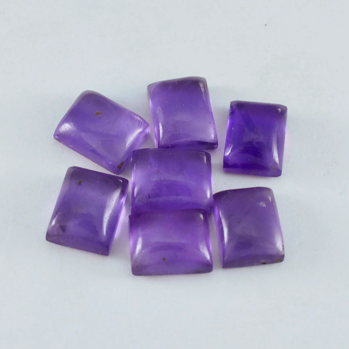Amethyst 1PC Large 10x12 MM Emerald Cabochon Purple Polished semi Precious Loose Gemstones - Image 4