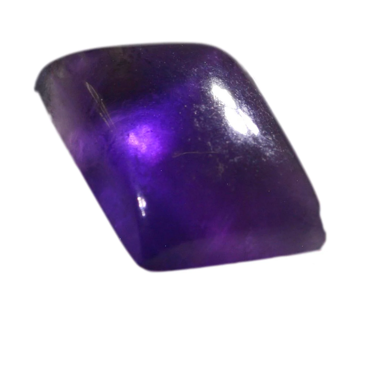 Amethyst 1PC Large 9x11 MM Emerald Cabochon Purple Brilliant semi Precious Loose Gems - Image 3