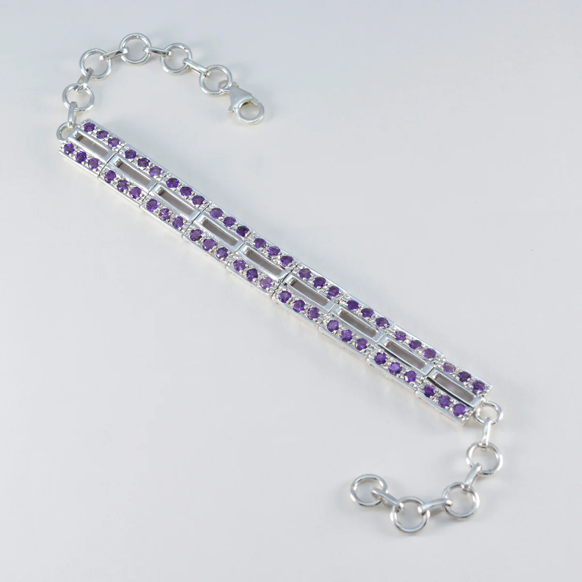 Amethyst Boxing Day Minimal Purple Sterling Silver Tennis Bracelet - Image 3