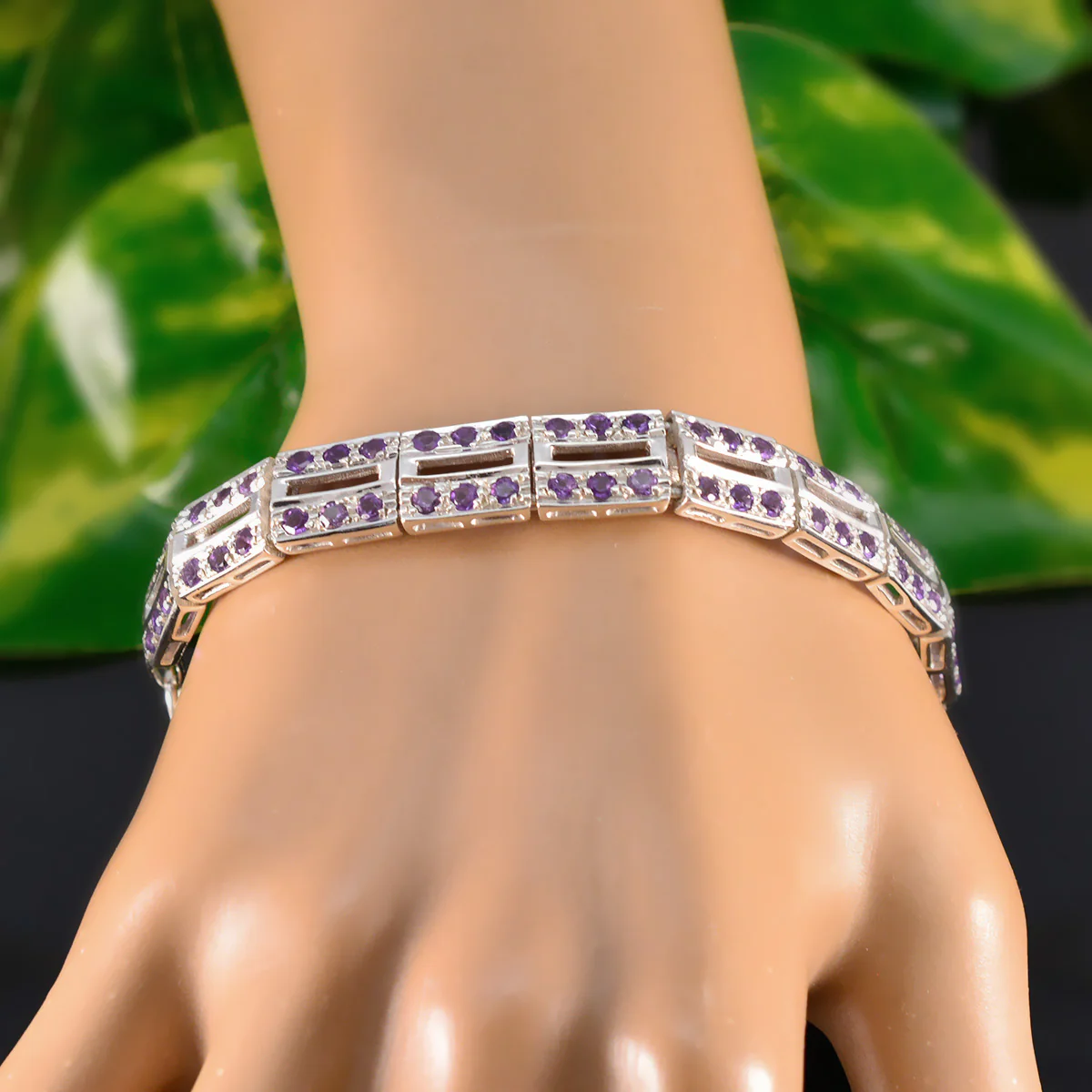 Amethyst Boxing Day Minimal Purple Sterling Silver Tennis Bracelet - Image 6