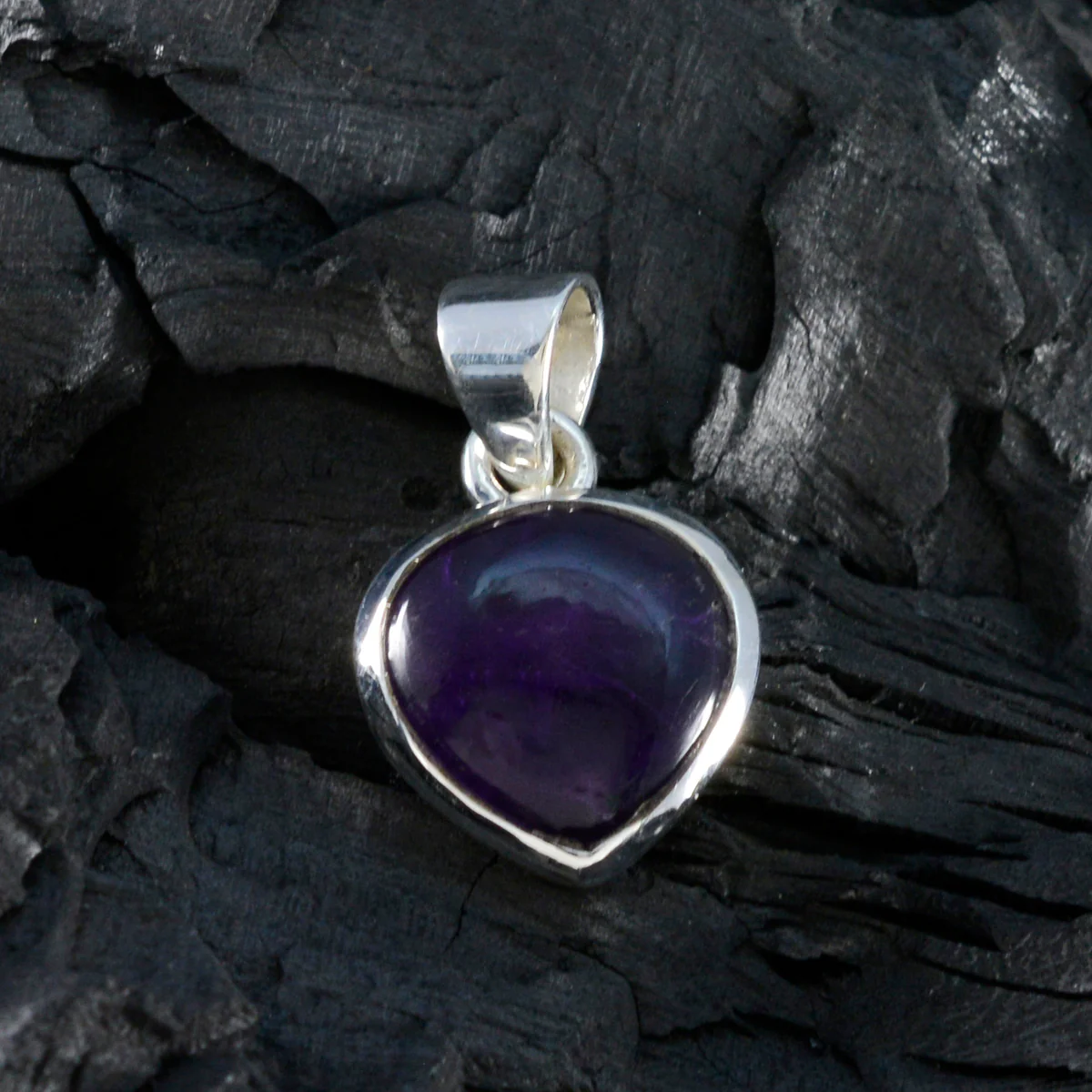 Amethyst Dainty Spanish Sterling Silver Solitaire Pilar Engagement Purple Pendant Jewellery - Image 3
