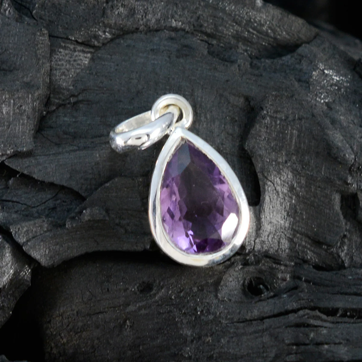 Amethyst Delicate German Sterling Silver Solitaire Clara Feminine Purple Pendant Jewellery - Image 4