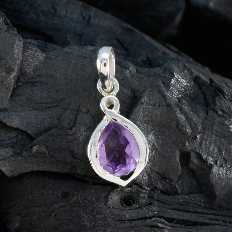 Amethyst Elegant Japanese 92.5 Silver Solitaire Hye-jin Sophisticated Purple Pendant Jewellery - Image 4