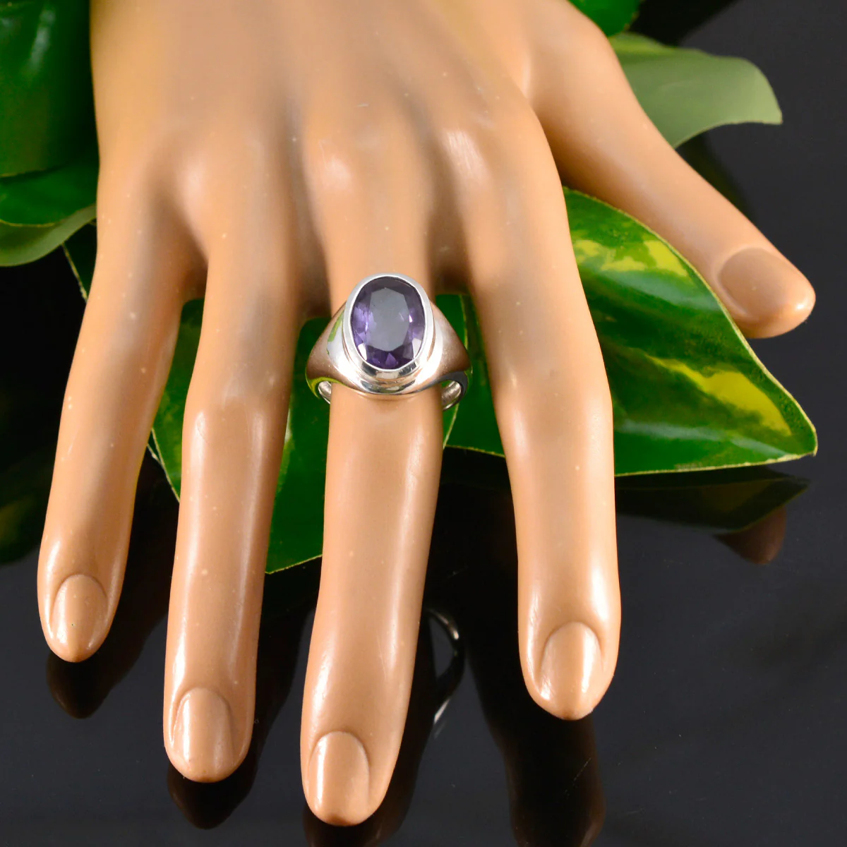 Amethyst Solitaire African 925 Sterling Silver Purple Gemstone Eye-catching valentine Ring Jewellery - Image 5