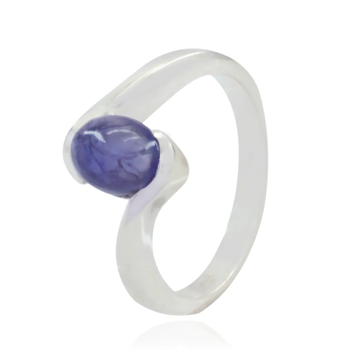 Amethyst Solitaire Korean 925 Silver Purple Gemstone Whisper-thin Trendy Ring Jewellery - Image 3