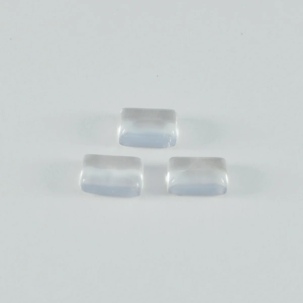 Crystal Quartz 1PC Large 9x11 MM Emerald Cabochon White Lustrous semi Precious Semi Precious Gemstone - Image 3