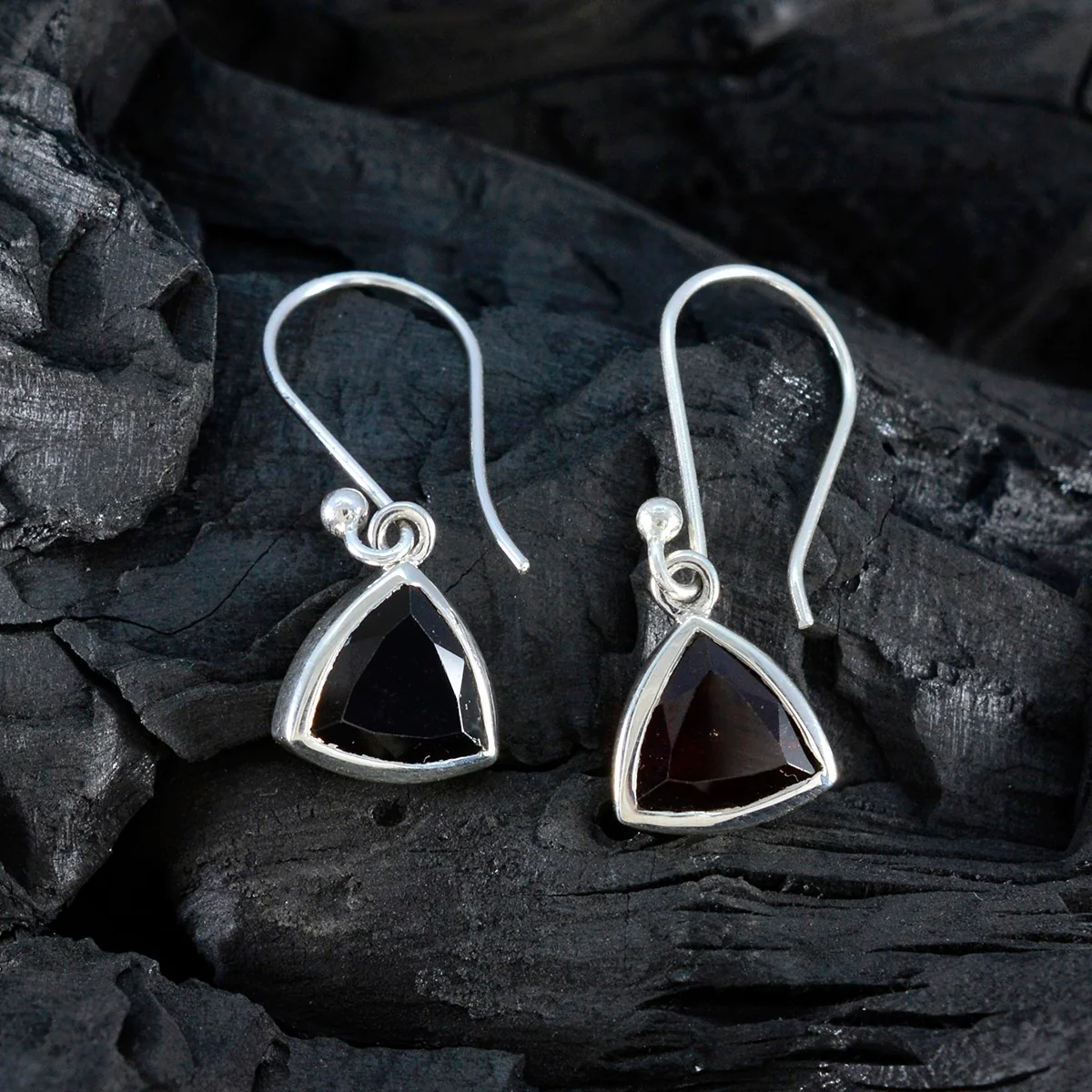 Garnet American Fernanda multiple Dangle Red 925 Silver Earring - Image 3