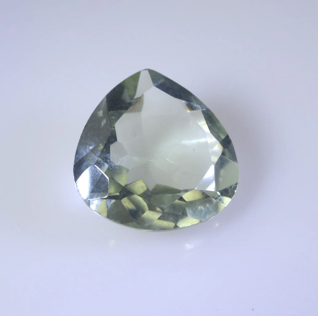 Green Amethyst 1PC Chunky 13x13 MM Heart Faceted Green Natural Semi Precious Loose Gemstone - Image 3