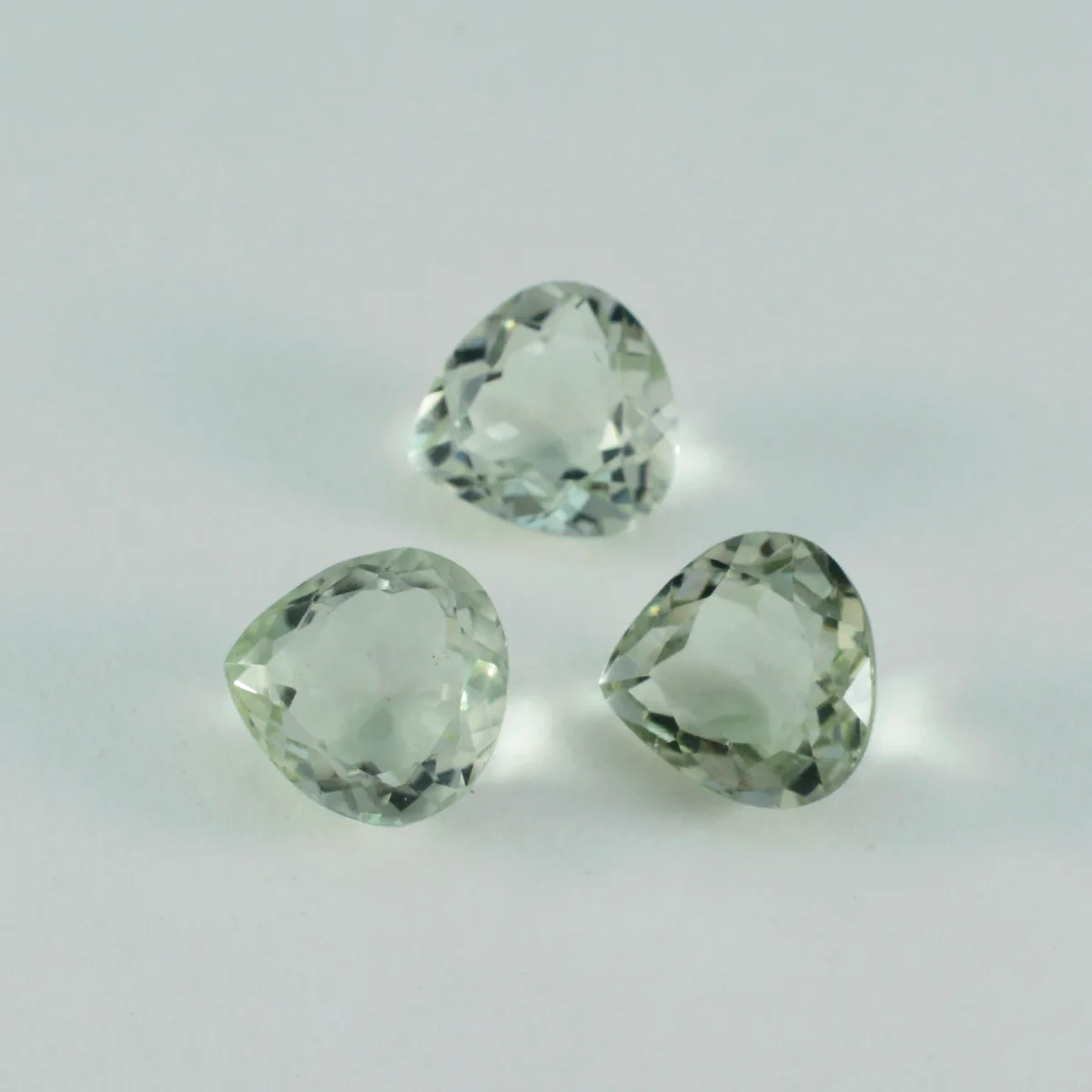 Green Amethyst 1PC Chunky 13x13 MM Heart Faceted Green Natural Semi Precious Loose Gemstone - Image 4