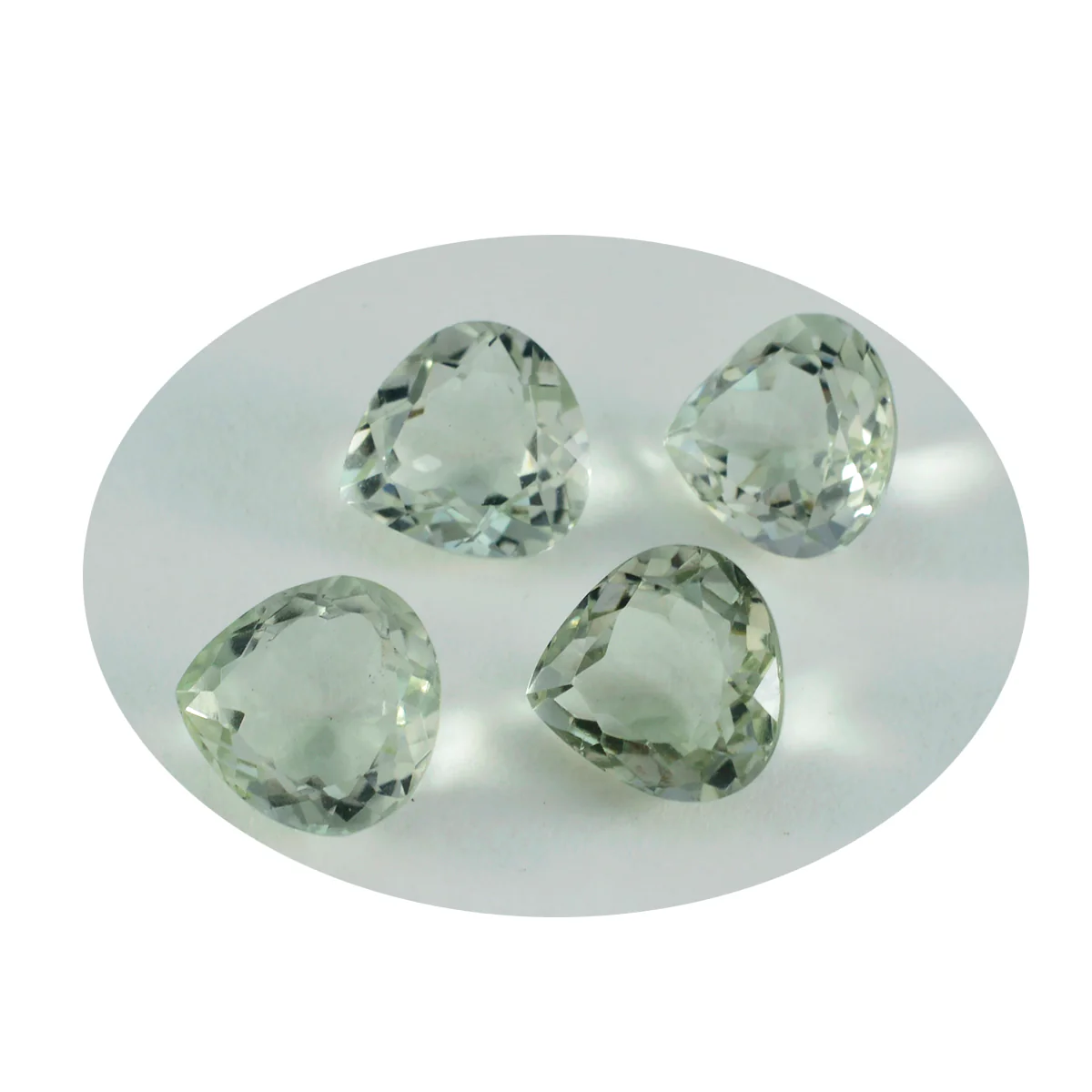 Green Amethyst 1PC Chunky 14x14 MM Heart Faceted Green Genuine Semi Precious Loose Gemstones - Image 4