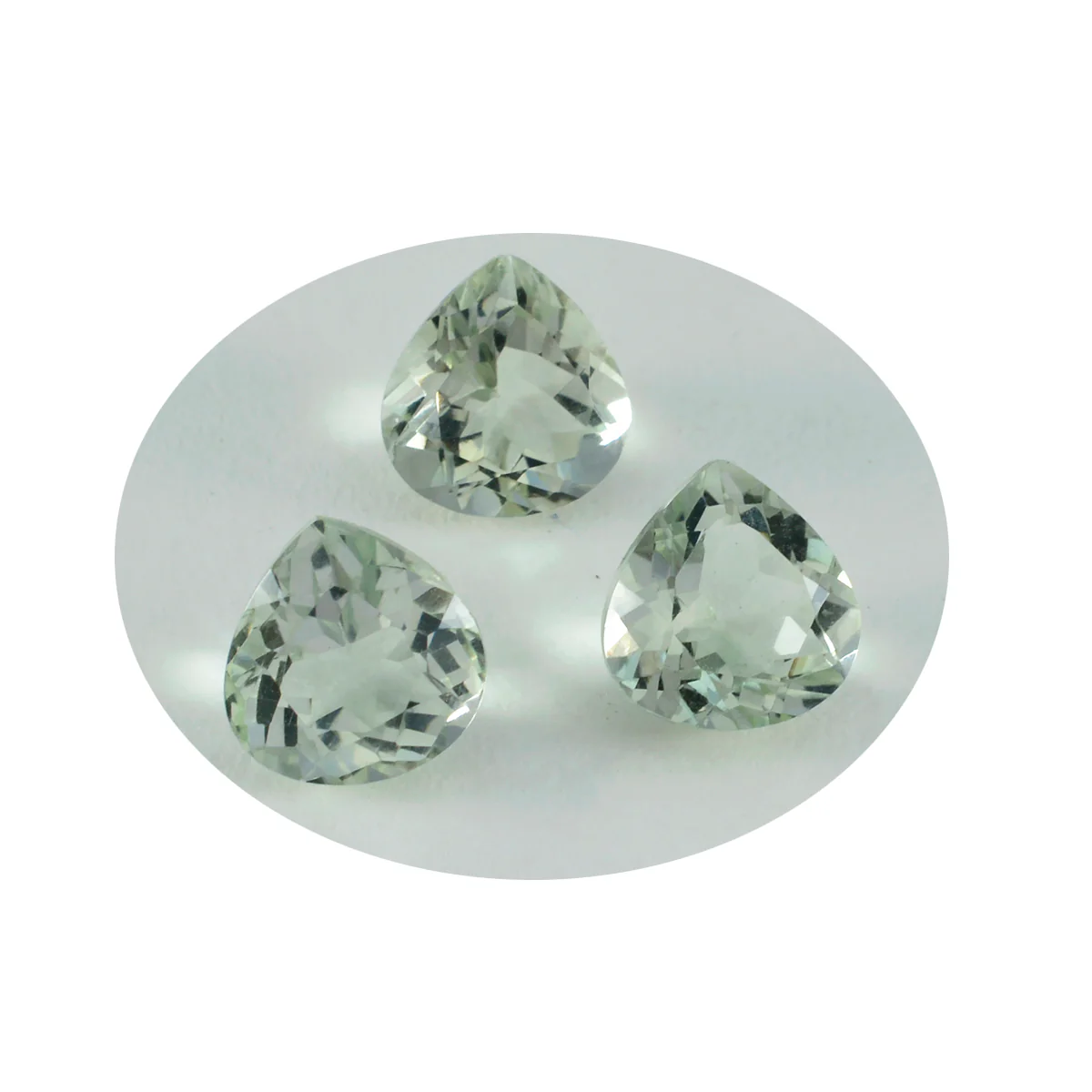 Green Amethyst 1PC Chunky 15x15 MM Heart Faceted Green Superior Semi Precious Gems - Image 3