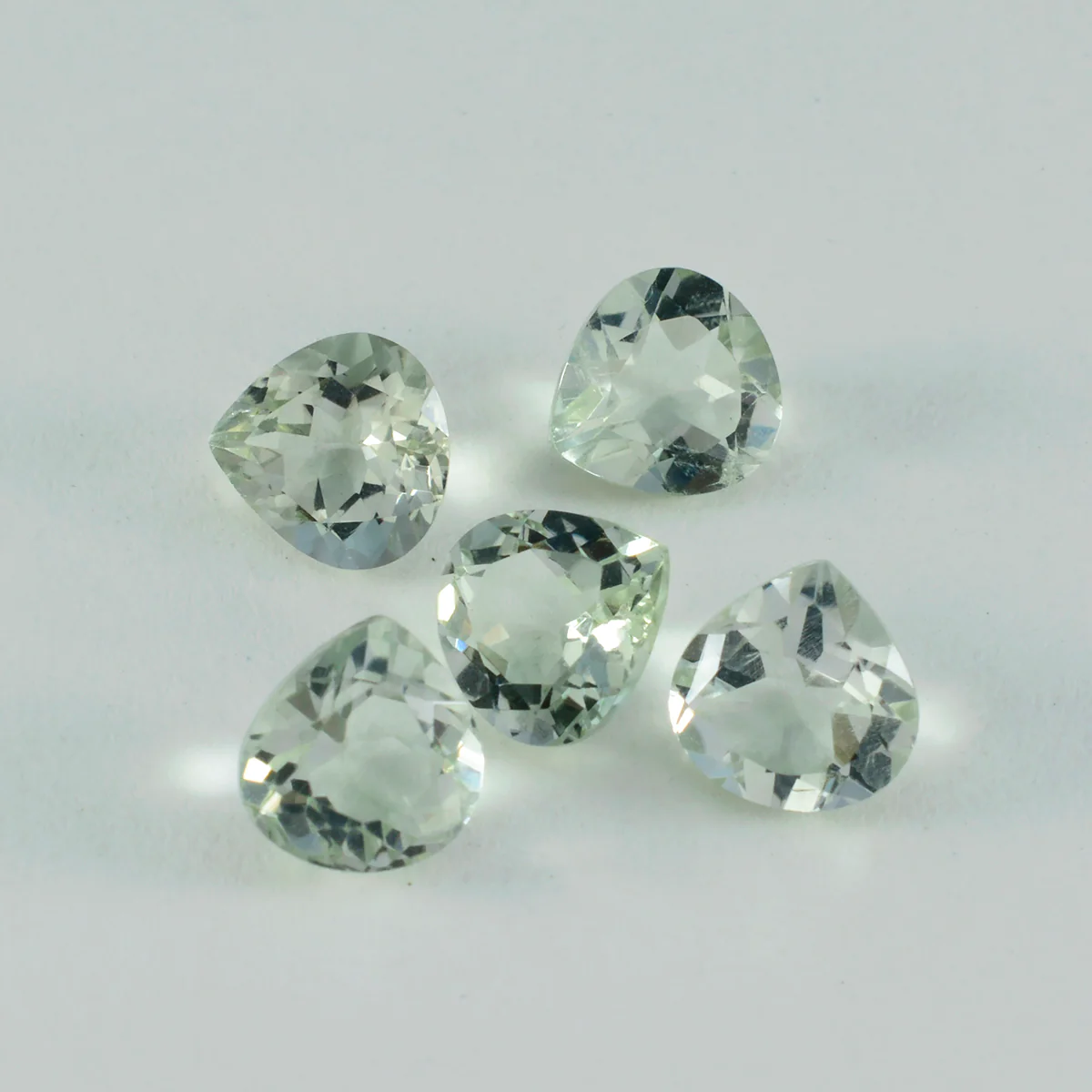 Green Amethyst 1PC Large 10x10 MM Heart Faceted Green Shine Semi Precious Loose Gemstones - Image 4