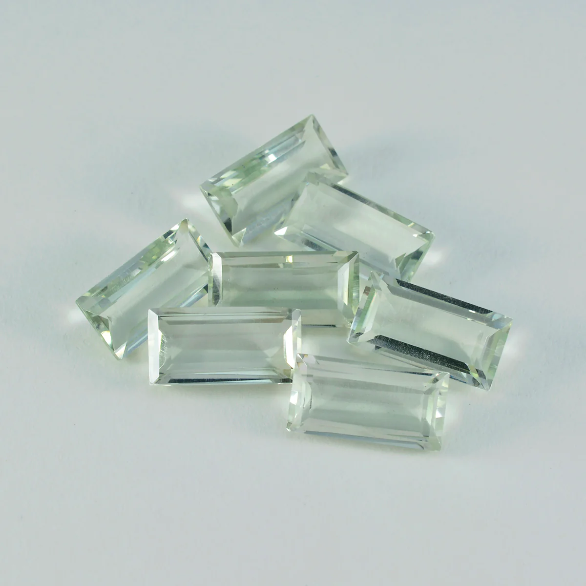 Green Amethyst 1PC Large 8x16 MM Baguette Faceted Green Shine Semi Precious Loose Gems - Image 3