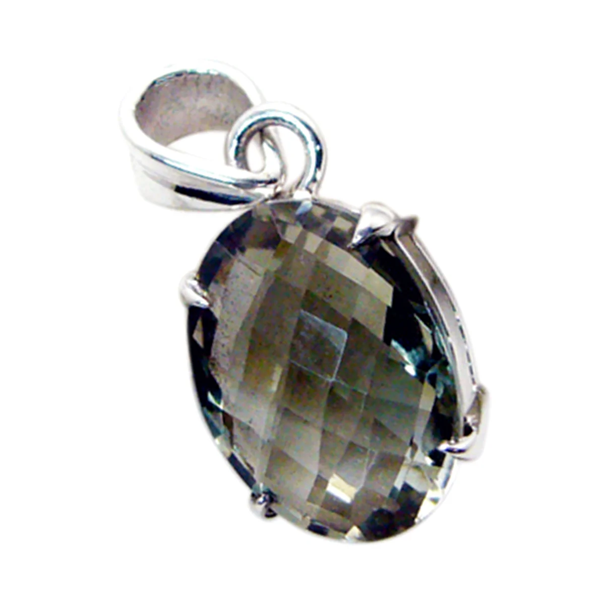 Green Amethyst Delicate French 925 Silver Solitaire Micaela Trendy Green Pendant Jewelry - Image 3