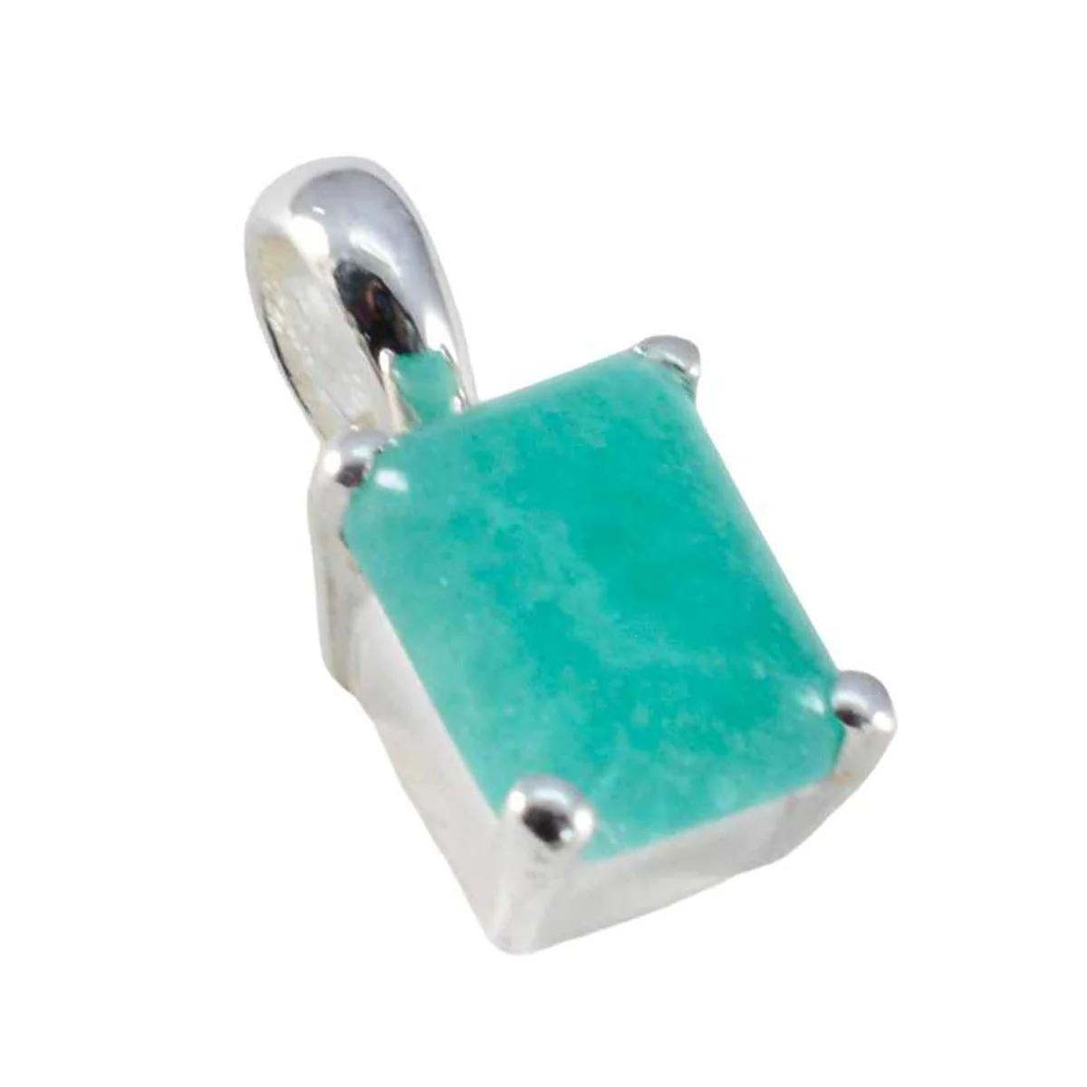 Indian Emerald Dainty German 92.5 Silver Solitaire Teresa Romantic Green Pendant Jewellery - Image 3