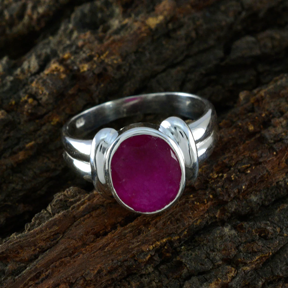 Indian Ruby Solitaire Russian Sterling Silver Red Gemstones Tiny Contemporary Ring Jewelry - Image 3