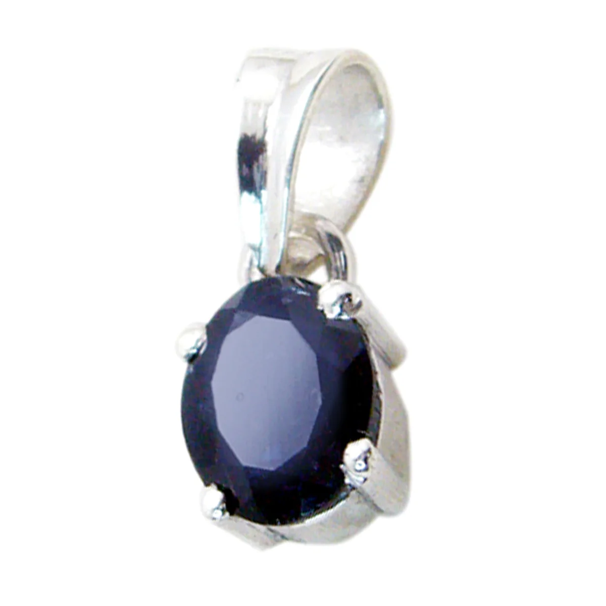 Iolite Delicate German 92.5 Silver Solitaire Milagros Love Blue Pendant Jewellery - Image 3
