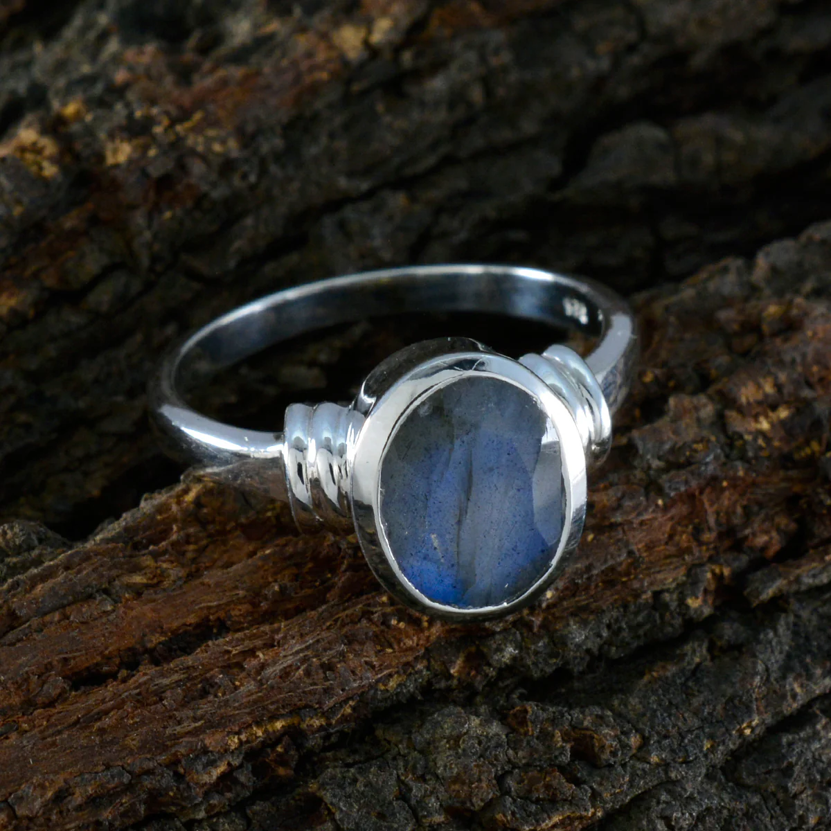 Labradorite Solitaire African 925 Silver Gray Gemstone Mid-weight Fairytale Ring Jewellery - Image 4
