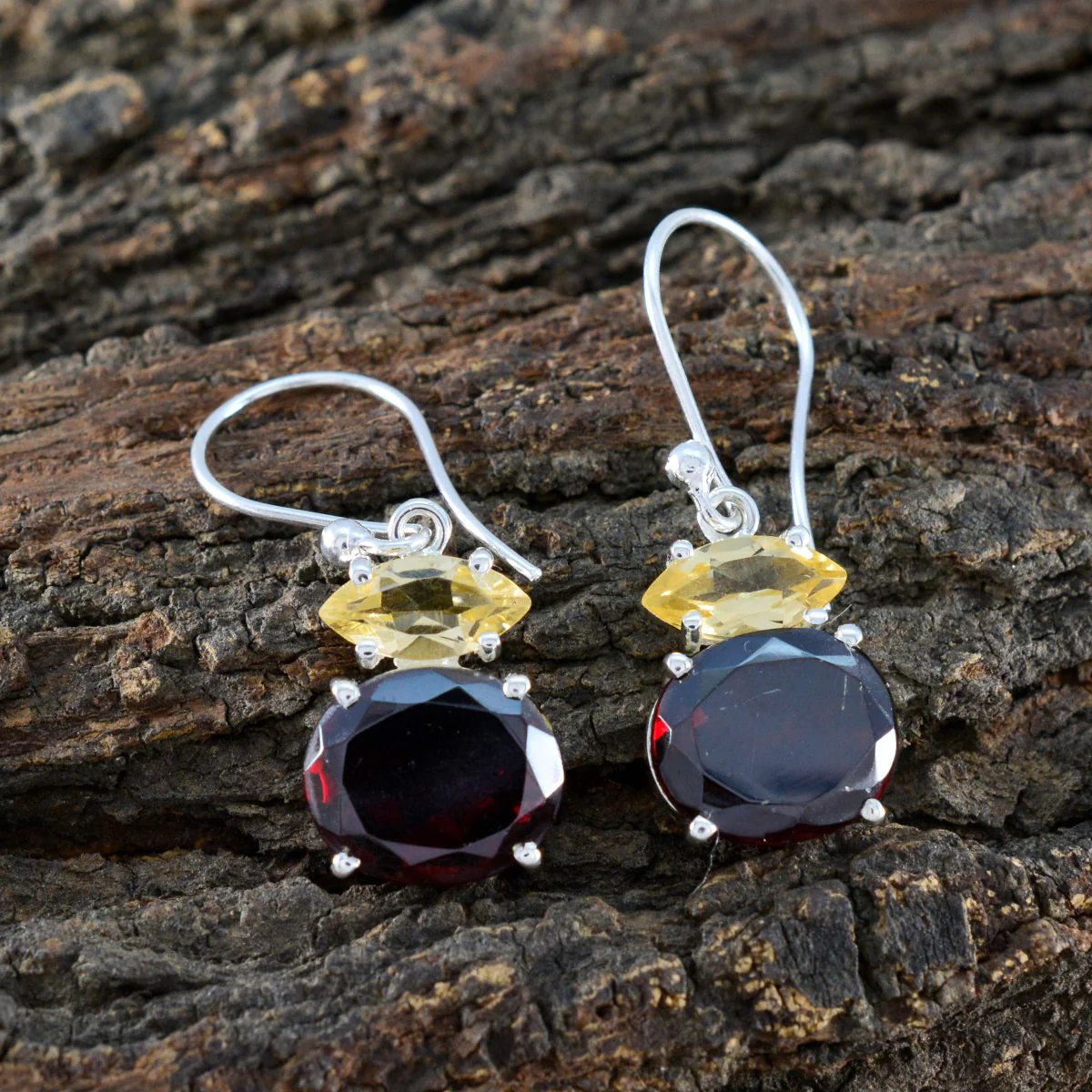 Multi American Mei multiple Dangle multicolor Sterling Silver Earring - Image 3