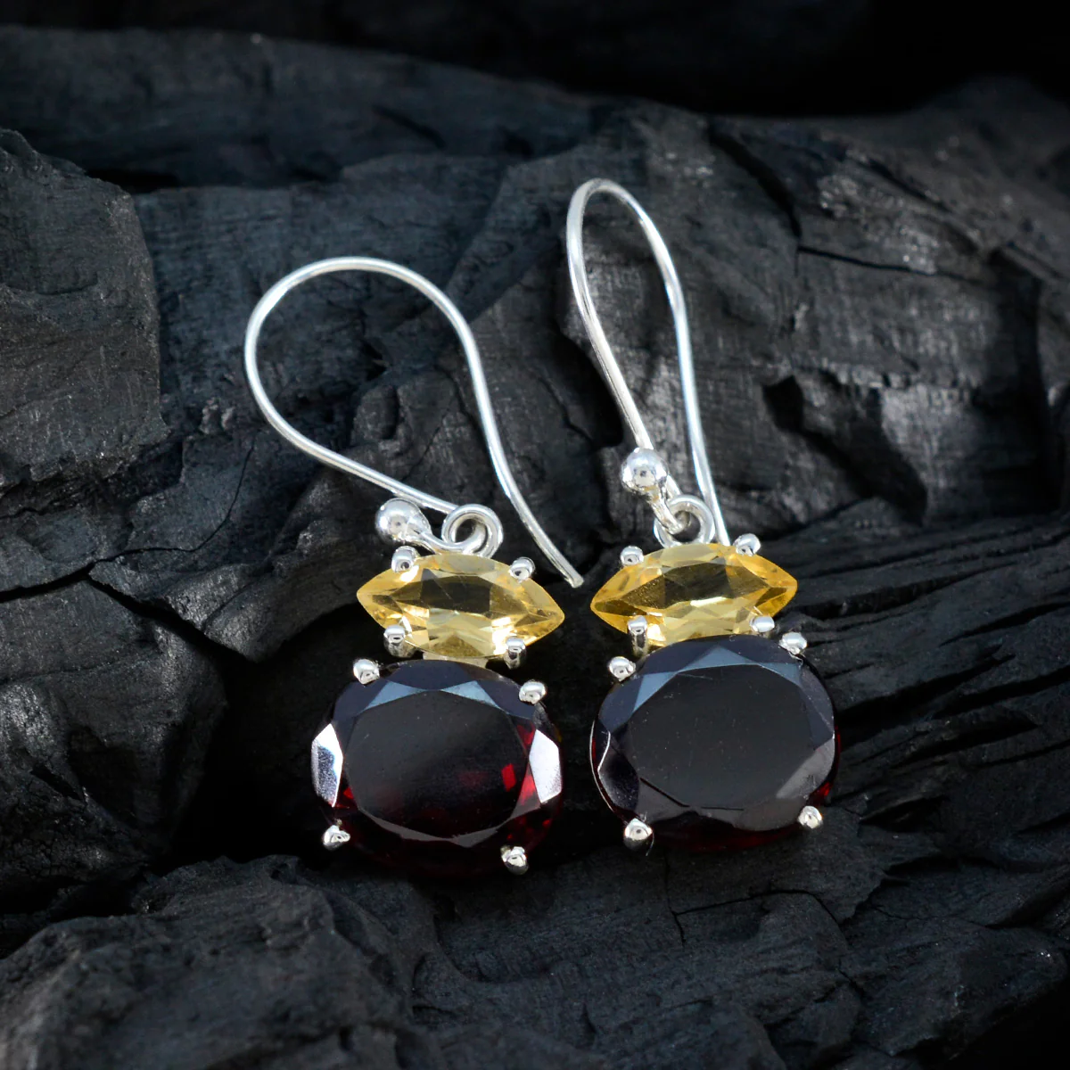 Multi American Mei multiple Dangle multicolor Sterling Silver Earring - Image 4