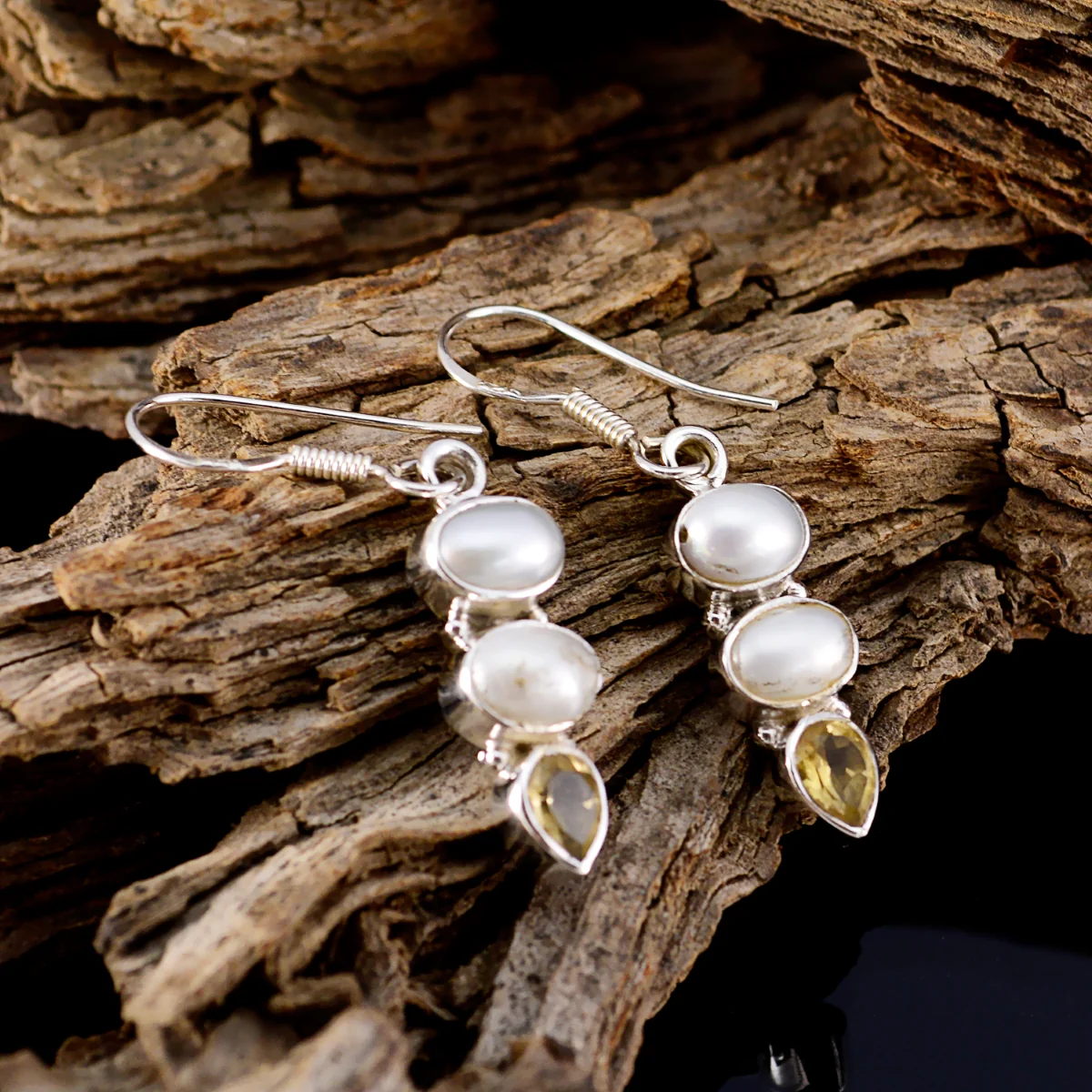 Multi German Julia multiple Dangle multicolor Silver Earring - Image 3