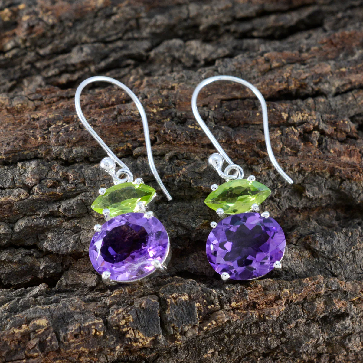 Multi Latin American Hua multiple Dangle multicolor 925 Sterling Silver Earring - Image 3