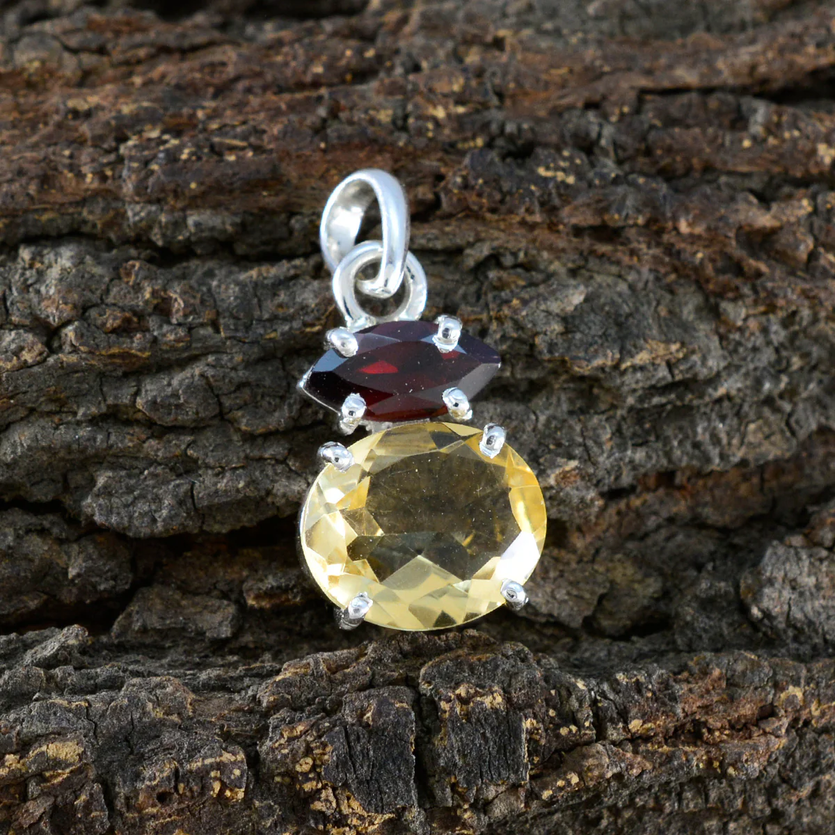 Multi Stone Delicate Mexican 925 Silver Toi et Moi Yasmin Feminine multicolor Pendant Jewelry - Image 3