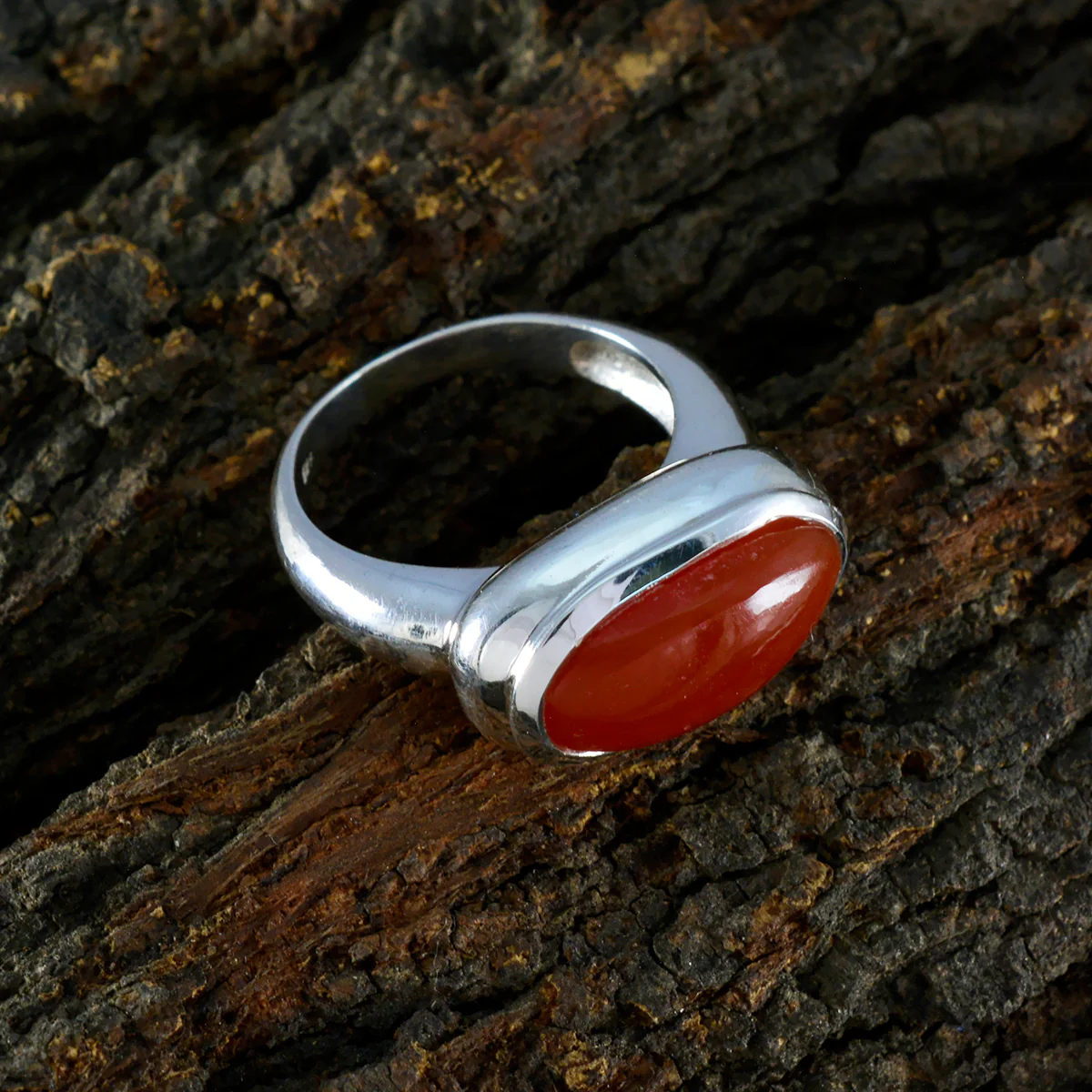 Red Onyx Solitaire Moroccan Silver Red Gemstones Eye-catching Engagement Ring Jewelry - Image 4
